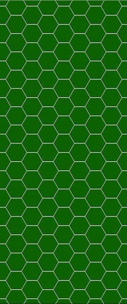 Green Hexagon Tile Acrylic Shower Wall Panel 2440mm x 1220mm (3mm Thick) - CladdTech