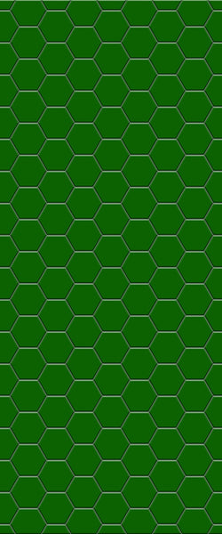 Green Hexagon Tile Acrylic Shower Wall Panel 2440mm x 1220mm (3mm Thick) - CladdTech