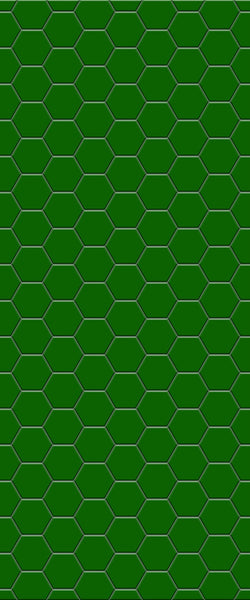 Green Hexagon Tile Acrylic Shower Wall Panel 2440mm x 1220mm (3mm Thick) - CladdTech