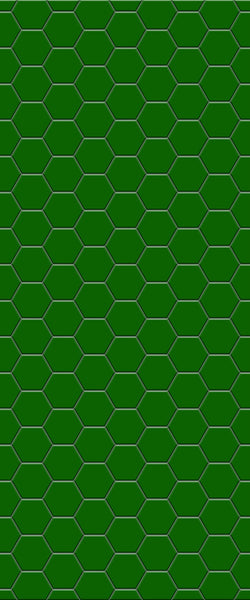 Green Hexagon Tile Acrylic Shower Wall Panel 2440mm x 1220mm (3mm Thick) - CladdTech