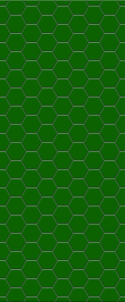 Green Hexagon Tile Acrylic Shower Wall Panel 2440mm x 1220mm (3mm Thick) - CladdTech