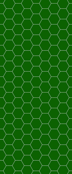 Green Hexagon Tile Acrylic Shower Wall Panel 2440mm x 1220mm (3mm Thick) - CladdTech