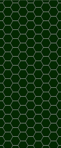 Green Hexagon Tile Acrylic Shower Wall Panel 2440mm x 1220mm (3mm Thick) - CladdTech