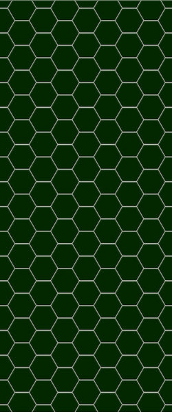 Green Hexagon Tile Acrylic Shower Wall Panel 2440mm x 1220mm (3mm Thick) - CladdTech
