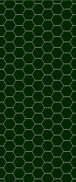 Green Hexagon Tile Acrylic Shower Wall Panel 2440mm x 1220mm (3mm Thick) - CladdTech