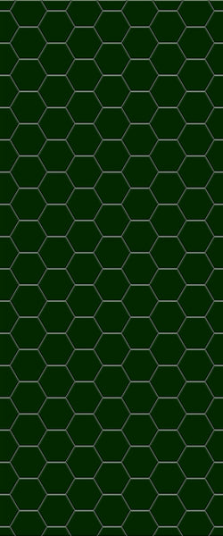 Green Hexagon Tile Acrylic Shower Wall Panel 2440mm x 1220mm (3mm Thick) - CladdTech