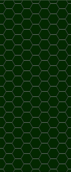 Green Hexagon Tile Acrylic Shower Wall Panel 2440mm x 1220mm (3mm Thick) - CladdTech