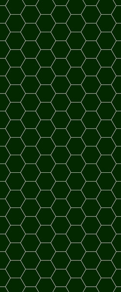 Green Hexagon Tile Acrylic Shower Wall Panel 2440mm x 1220mm (3mm Thick) - CladdTech