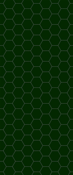 Green Hexagon Tile Acrylic Shower Wall Panel 2440mm x 1220mm (3mm Thick) - CladdTech