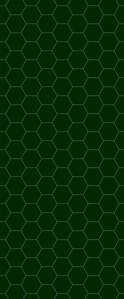 Green Hexagon Tile Acrylic Shower Wall Panel 2440mm x 1220mm (3mm Thick) - CladdTech