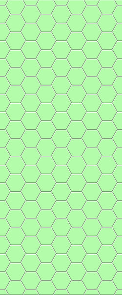Green Hexagon Tile Acrylic Shower Wall Panel 2440mm x 1220mm (3mm Thick) - CladdTech