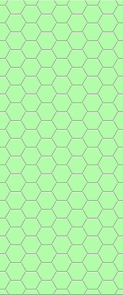 Green Hexagon Tile Acrylic Shower Wall Panel 2440mm x 1220mm (3mm Thick) - CladdTech