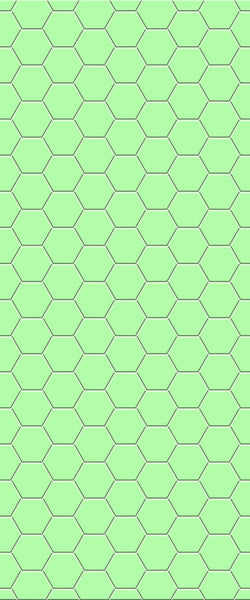 Green Hexagon Tile Acrylic Shower Wall Panel 2440mm x 1220mm (3mm Thick) - CladdTech