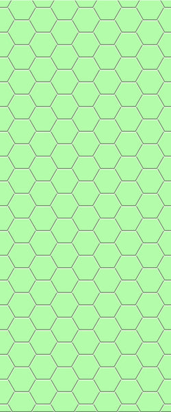 Green Hexagon Tile Acrylic Shower Wall Panel 2440mm x 1220mm (3mm Thick) - CladdTech