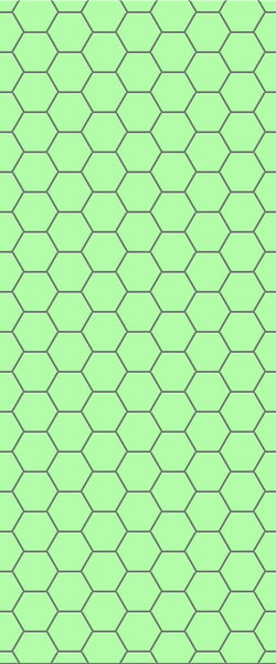 Green Hexagon Tile Acrylic Shower Wall Panel 2440mm x 1220mm (3mm Thick) - CladdTech
