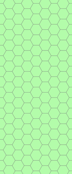 Green Hexagon Tile Acrylic Shower Wall Panel 2440mm x 1220mm (3mm Thick) - CladdTech