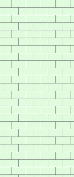 Green Subway Tile Acrylic Shower Wall Panel 2440mm x 1220mm - CladdTech