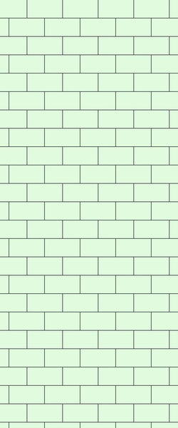 Green Subway Tile Acrylic Shower Wall Panel 2440mm x 1220mm - CladdTech
