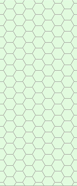 Green Hexagon Tile Acrylic Shower Wall Panel 2440mm x 1220mm (3mm Thick) - CladdTech