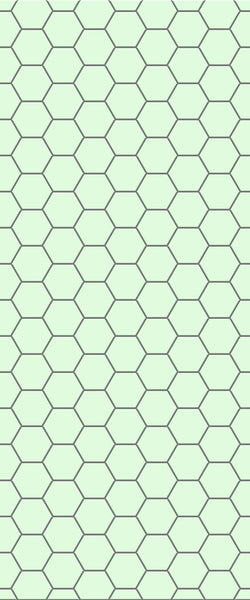 Green Hexagon Tile Acrylic Shower Wall Panel 2440mm x 1220mm (3mm Thick) - CladdTech