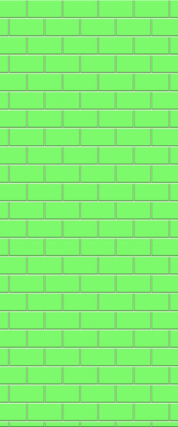 Green Subway Tile Acrylic Shower Wall Panel 2440mm x 1220mm - CladdTech