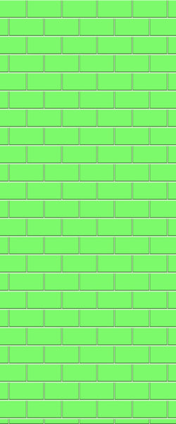 Green Subway Tile Acrylic Shower Wall Panel 2440mm x 1220mm - CladdTech