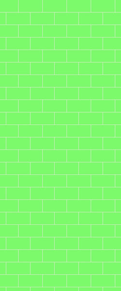 Green Subway Tile Acrylic Shower Wall Panel 2440mm x 1220mm - CladdTech