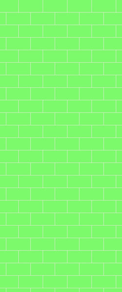 Green Subway Tile Acrylic Shower Wall Panel 2440mm x 1220mm - CladdTech