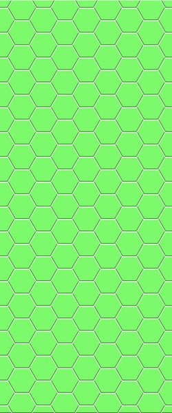 Green Hexagon Tile Acrylic Shower Wall Panel 2440mm x 1220mm (3mm Thick) - CladdTech