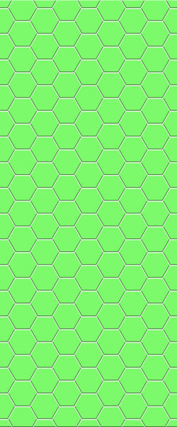 Green Hexagon Tile Acrylic Shower Wall Panel 2440mm x 1220mm (3mm Thick) - CladdTech