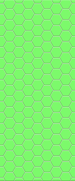 Green Hexagon Tile Acrylic Shower Wall Panel 2440mm x 1220mm (3mm Thick) - CladdTech