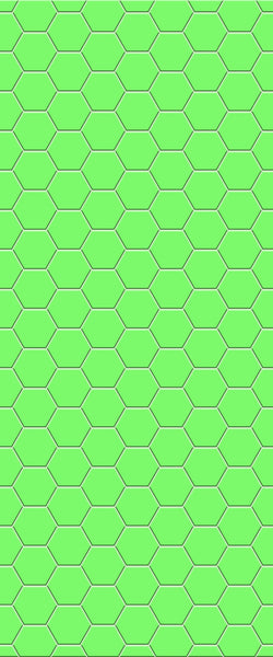 Green Hexagon Tile Acrylic Shower Wall Panel 2440mm x 1220mm (3mm Thick) - CladdTech