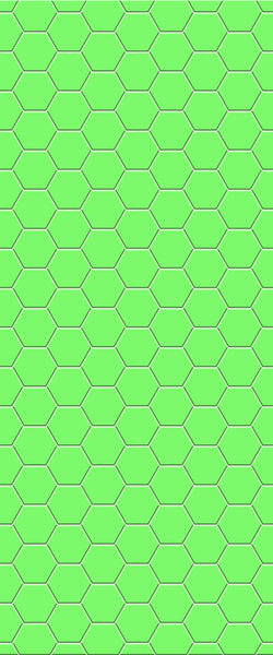 Green Hexagon Tile Acrylic Shower Wall Panel 2440mm x 1220mm (3mm Thick) - CladdTech