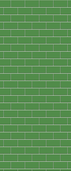 Green Subway Tile Acrylic Shower Wall Panel 2440mm x 1220mm - CladdTech