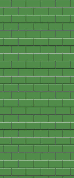 Green Subway Tile Acrylic Shower Wall Panel 2440mm x 1220mm - CladdTech