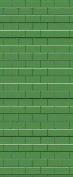 Green Subway Tile Acrylic Shower Wall Panel 2440mm x 1220mm - CladdTech