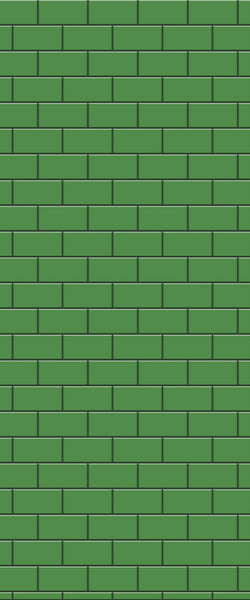 Green Subway Tile Acrylic Shower Wall Panel 2440mm x 1220mm - CladdTech