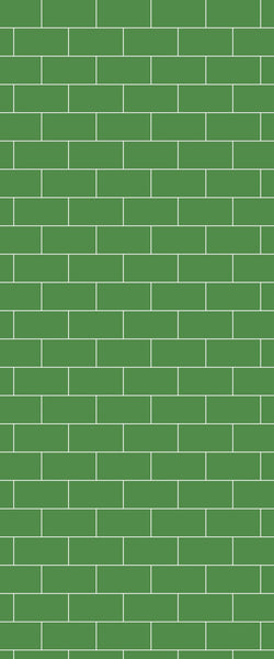 Green Subway Tile Acrylic Shower Wall Panel 2440mm x 1220mm - CladdTech