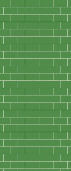 Green Subway Tile Acrylic Shower Wall Panel 2440mm x 1220mm - CladdTech