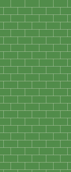 Green Subway Tile Acrylic Shower Wall Panel 2440mm x 1220mm - CladdTech