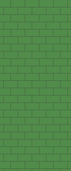 Green Subway Tile Acrylic Shower Wall Panel 2440mm x 1220mm - CladdTech