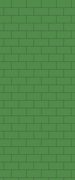 Green Subway Tile Acrylic Shower Wall Panel 2440mm x 1220mm - CladdTech