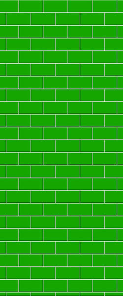 Green Subway Tile Acrylic Shower Wall Panel 2440mm x 1220mm - CladdTech