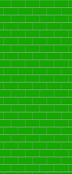 Green Subway Tile Acrylic Shower Wall Panel 2440mm x 1220mm - CladdTech