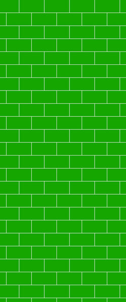 Green Subway Tile Acrylic Shower Wall Panel 2440mm x 1220mm - CladdTech