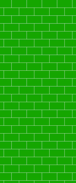 Green Subway Tile Acrylic Shower Wall Panel 2440mm x 1220mm - CladdTech