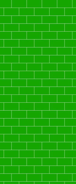 Green Subway Tile Acrylic Shower Wall Panel 2440mm x 1220mm - CladdTech