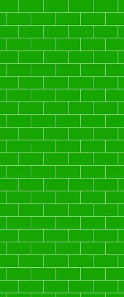 Green Subway Tile Acrylic Shower Wall Panel 2440mm x 1220mm - CladdTech