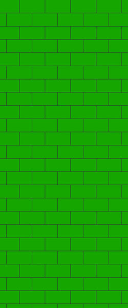 Green Subway Tile Acrylic Shower Wall Panel 2440mm x 1220mm - CladdTech