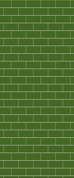 Green Subway Tile Acrylic Shower Wall Panel 2440mm x 1220mm - CladdTech